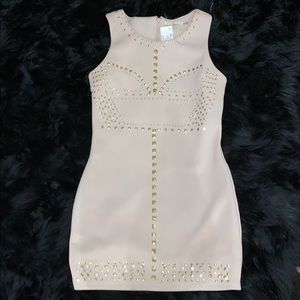 Gorgeous boutique gold studded mini dress